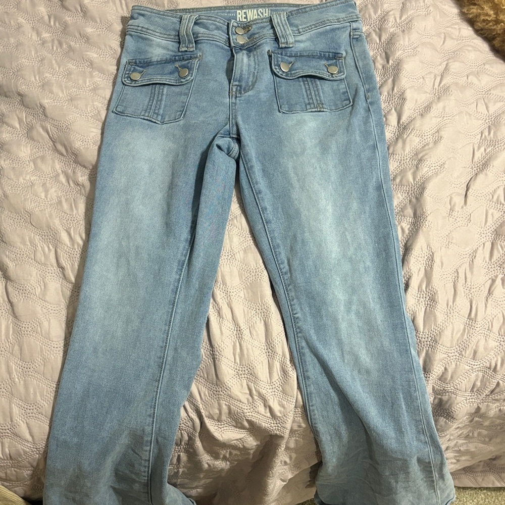 Rewash Sky Blue Flare Jeans from forever 21